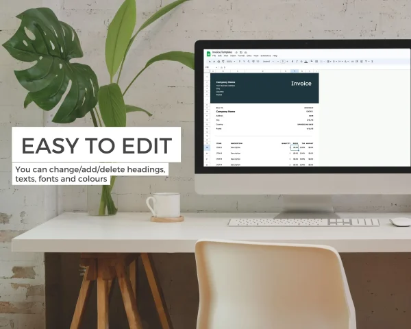 Contractor Invoice Template in Google Sheet - Image 3