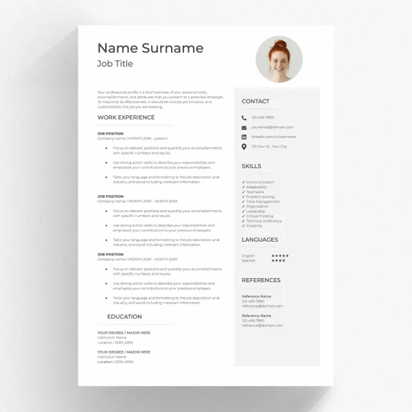 Pharmacist CV Template Google Docs