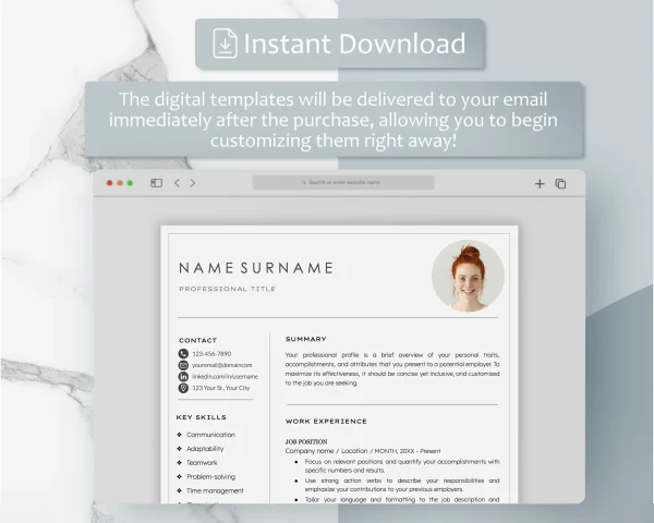 Chronological Resume Google Docs Template MS Word Compatible Instant Chronological Resume Google Docs Template MS Word Compatible Instant
