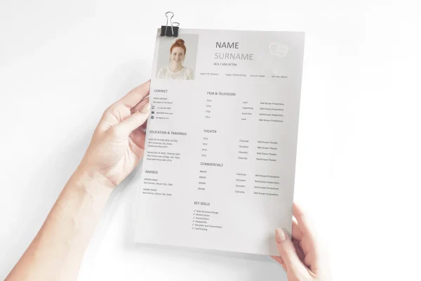 Actor Resume Templates Bundle - 3 Google Docs Templates