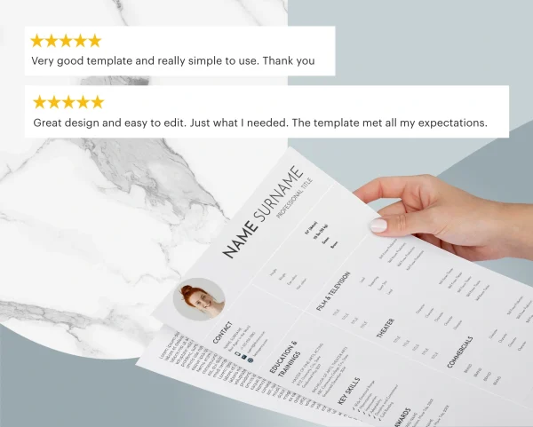 Actor Resume Templates Bundle - 3 Google Docs Templates