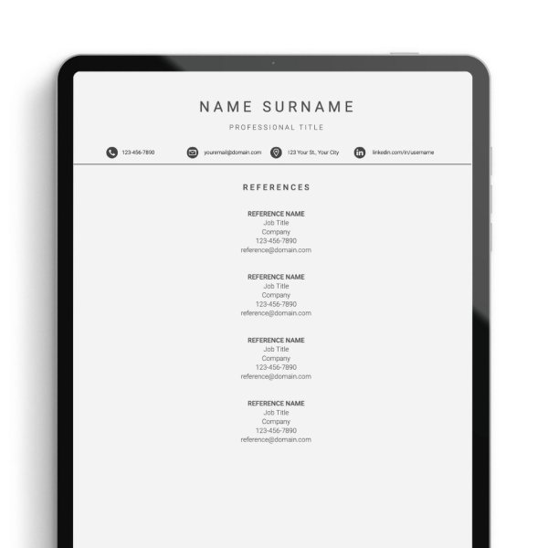 Cover Letter for Resume & References - Google Docs Templates - Image 2