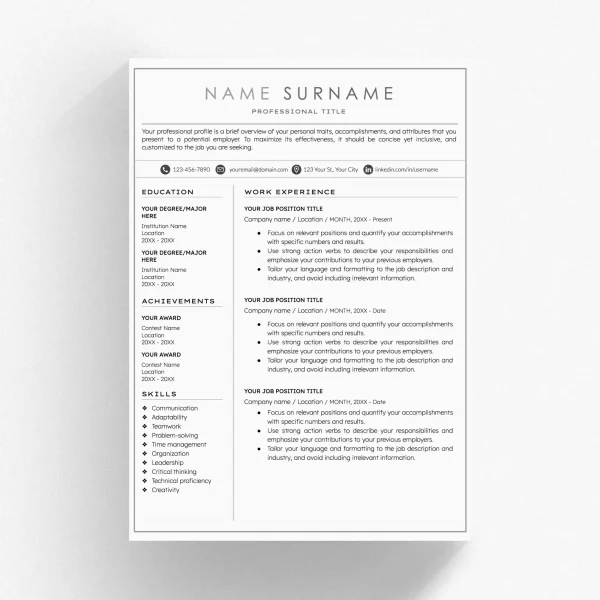 accomplishments resume template 00030