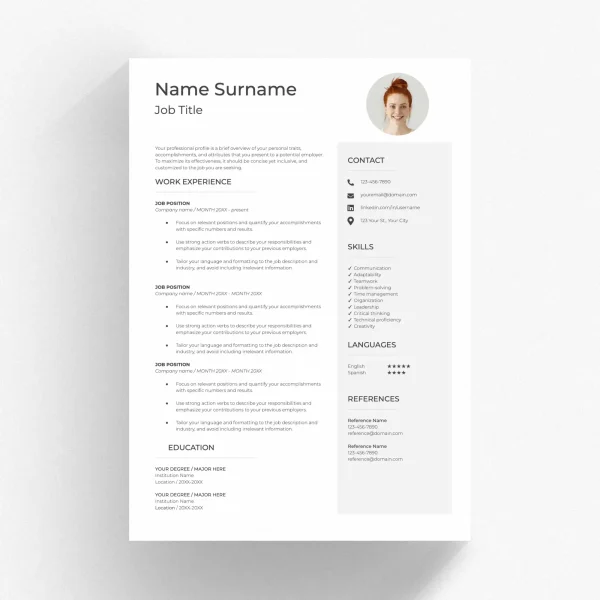 Beautiful Google Doc Resume Template – Craft a Stunning and Editable CV