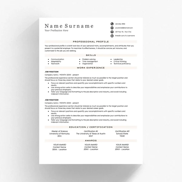 editable google docs resume template 00005