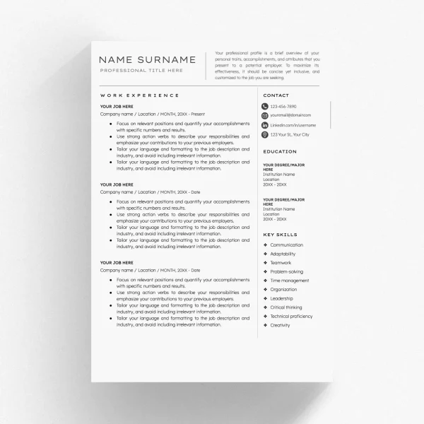 great resume template 00139