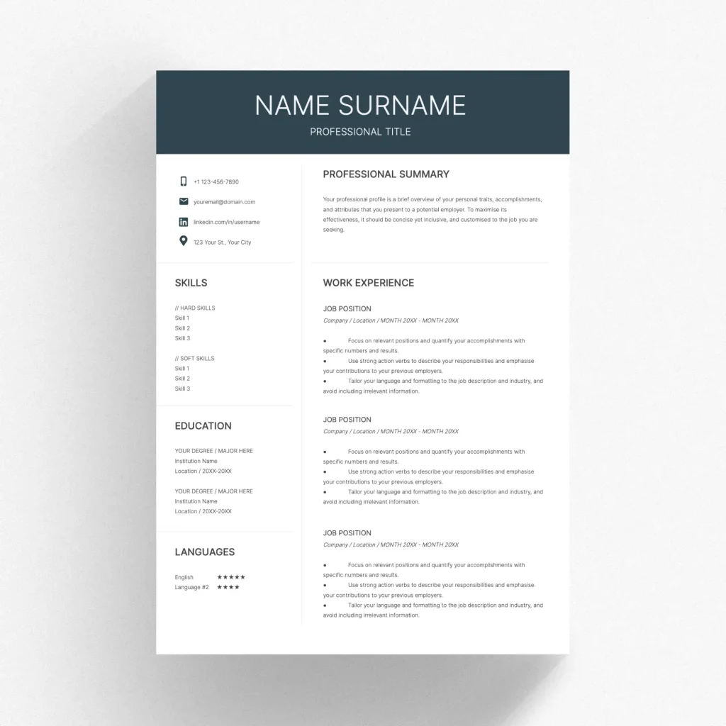 Relevant Experience Resume Template - Relevant Experience Resume Template 00115 1024x1024.webp