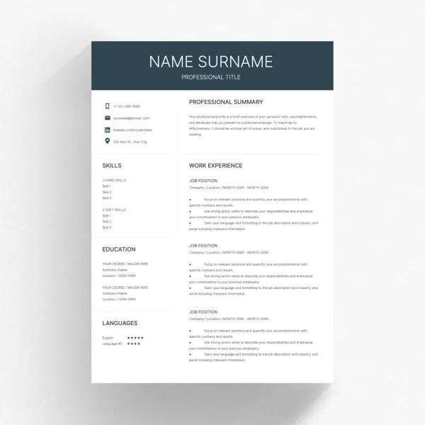 relevant experience resume template 00115