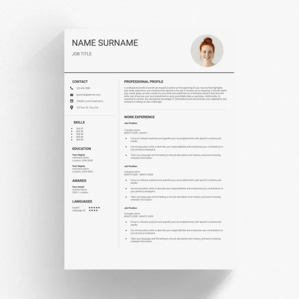 remote job resume template 00126