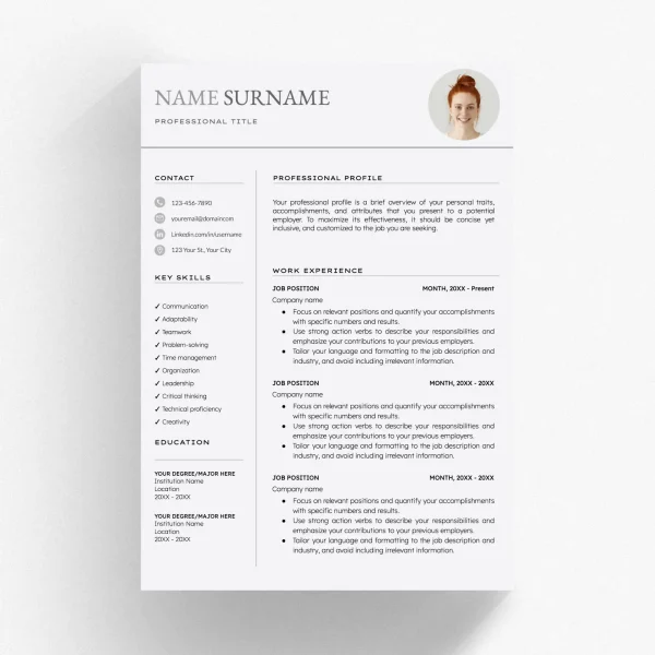 resume templates google docs in english 00011