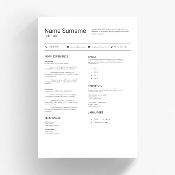 Data Engineer Resume Template - Big Data Processing Expert Design for Google Docs & Word