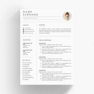 Illustrator Resume Template - Creative Visual Artist Professional Design for Google Docs & Word