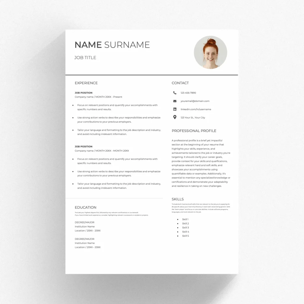 Stay At Home Mom Resume Template - Career Transition Specialist Design ...
