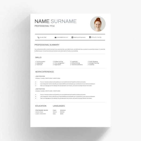 Software Engineer Resume Template - Cutting-Edge Tech Professional Design for Google Docs & Word