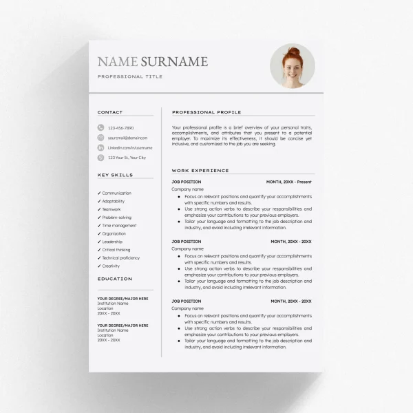 Student Resume Template - Next-Gen Scholar Profile Design for Google Docs & Word