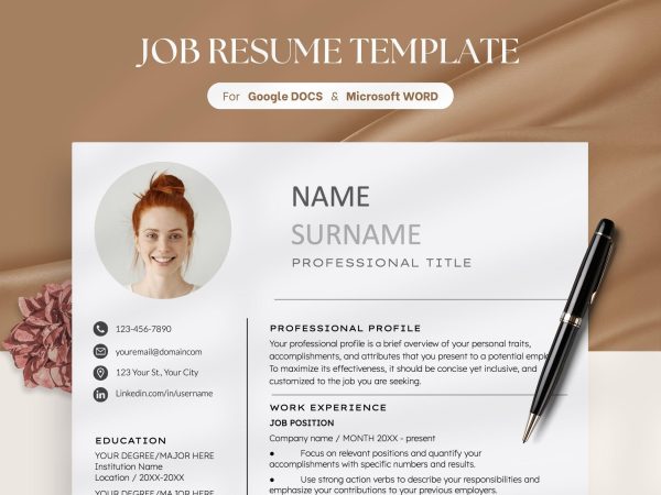 Google Docs Resume Template for Word Best Professional Resume Template with Cover Letter Executive Resume CV Template Job Resume