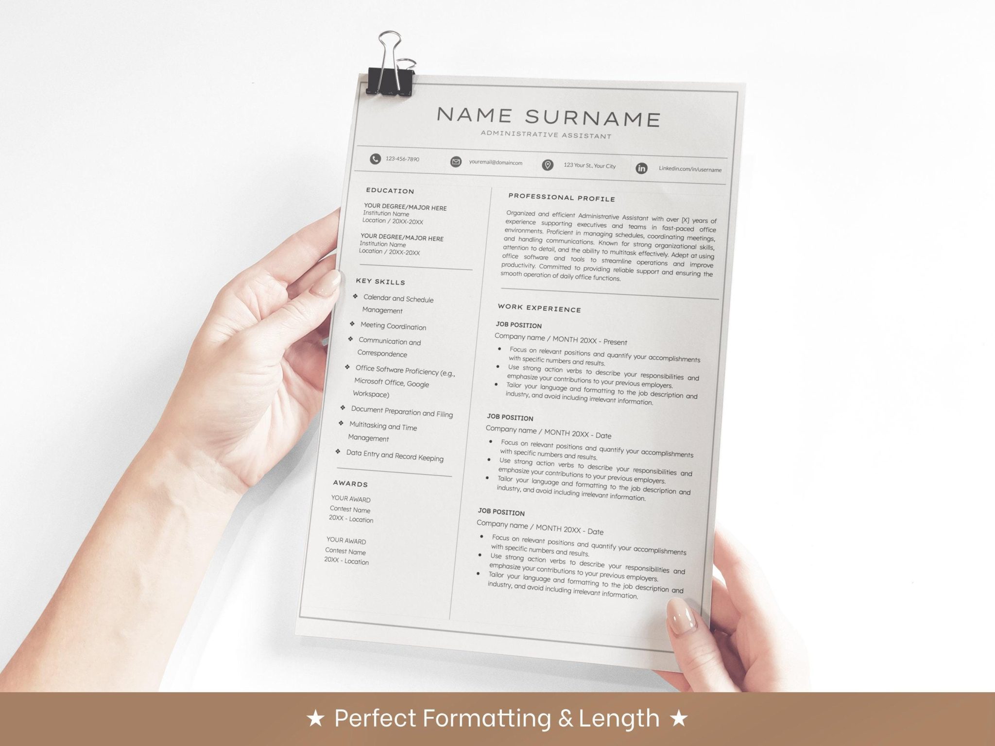 Resume And Cover Letter - Google Docs Templates Instant Download - OkiDocs