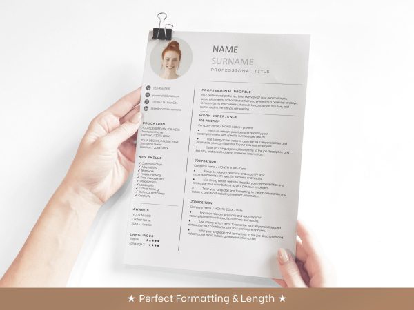 Two Column Resume Template for Google Docs - Image 4