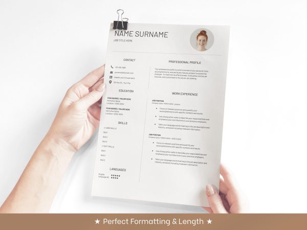 2025 Clean Resume Template For Google Docs Executive ATS Friendly Resume Word Minimalist Simple Modern CV Template Functional Resume - Image 4