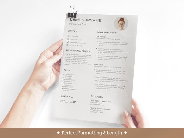 .docx Resume Template – Editable Formats for Easy Customization in Microsoft Word - Image 4