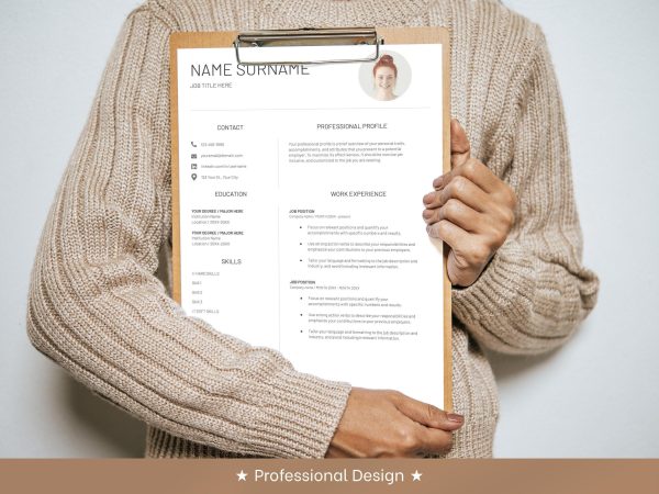 2025 Clean Resume Template For Google Docs Executive ATS Friendly Resume Word Minimalist Simple Modern CV Template Functional Resume - Image 6
