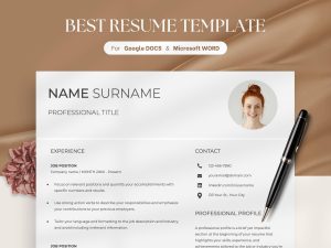 Google Docs Resume Template for Word Best Professional Resume Template with Cover Letter Executive Resume CV Template Google Docs