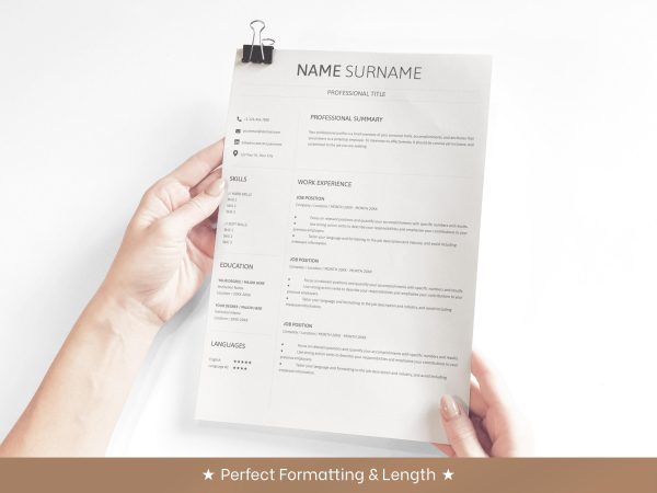 HR Resume Template - Human Resources Expert Design for Google Docs & Word - Image 4