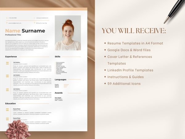 Classic ATS Optimized Resume Template Word ATS Friendly CV Design Basic Resume Google Docs Experienced Professionals & Executive Roles - Image 5