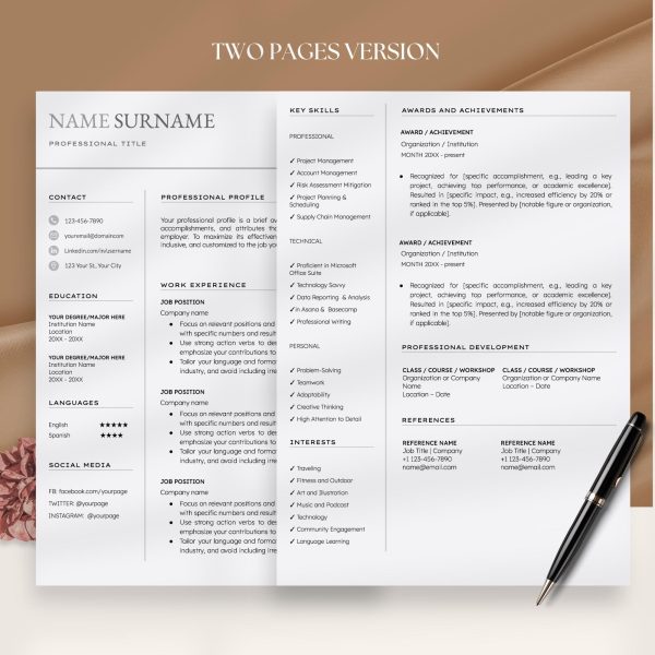 Resume Template Google Docs in English – Access a Range to Elevate Your Application - Image 3