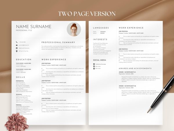 Change of Career Resume Template – Transition Seamlessly with a Tailored Design - Image 3
