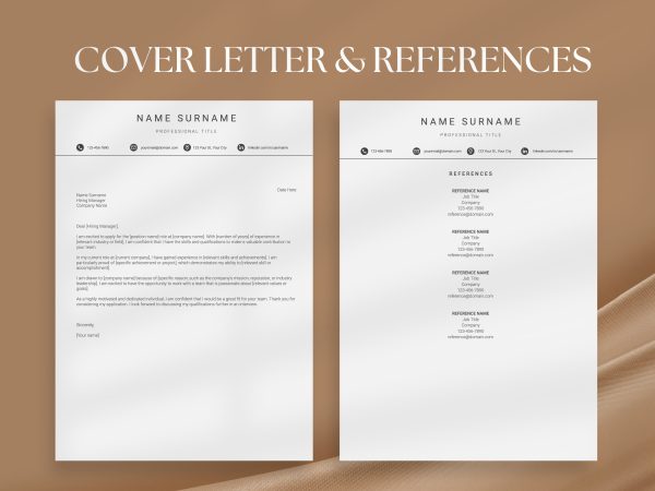 One Page Resume - Google Docs Template MS Word Compatible Instant Download - Image 5