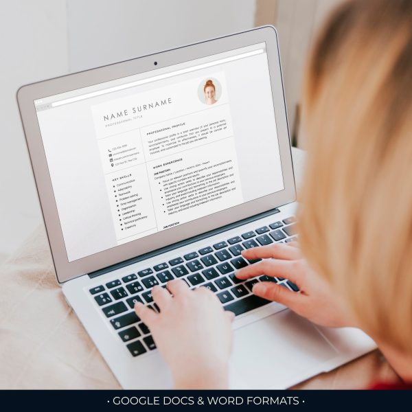 Professional Resume Template Google Docs Word Cover Letter & References Template Modern Minimalist CV Template Executive Resume - Image 7