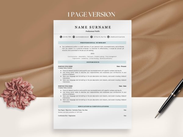 Minimalist Resume Template for Google Docs – Streamlined Design for a Modern Appeal - Image 2