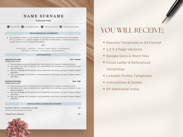 Minimalist Resume Template for Google Docs – Streamlined Design for a Modern Appeal - Image 7