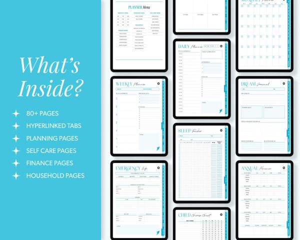 2025-2026 All-in-One Digital Planner Budget Finance Self Care Notebook Daily Planner Goodnotes Planner iPad Notability Planner - Image 4