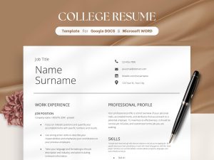 Cv Template Word Resume Google Doc Cv Google Docs CV Template Modern CV Creative Professional Resume Template College Resume