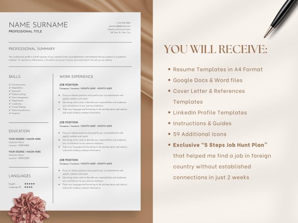 Resume Template for Older Workers: Experienced Professional Styles - Image 2