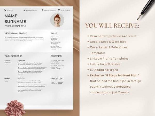 Clean Modern Resume Template – Impress with a Sleek and Up-to-Date CV - Image 2