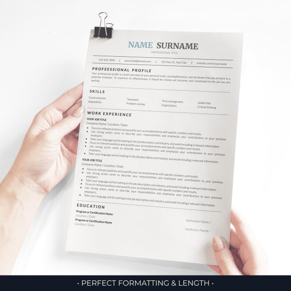 Google Drive Resume Template ATS - Google Drive-Ready for ATS-Friendly Applications - Image 3