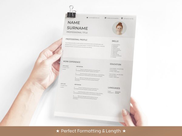 Clean Modern Resume Template – Impress with a Sleek and Up-to-Date CV - Image 4