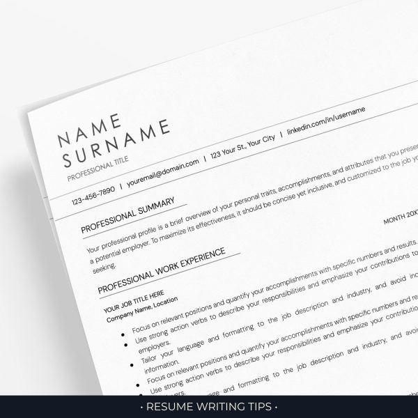 ATS Compatible Resume Template - Universal Fit for Applicant Tracking System Success - Image 2