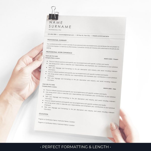 ATS Compatible Resume Template - Universal Fit for Applicant Tracking System Success - Image 3