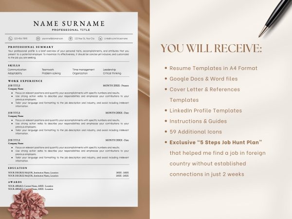 Powerful Resume Template – Make a Lasting Career Impression with Impactful Design - Image 2