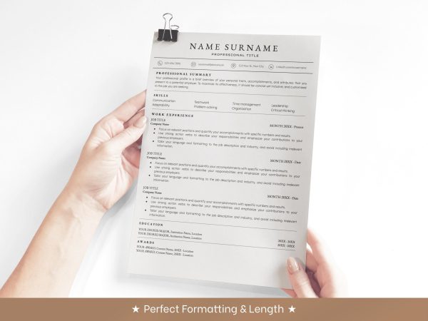 Powerful Resume Template – Make a Lasting Career Impression with Impactful Design - Image 4