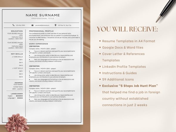 Social Media Manager Resume Template - Engaging Content Strategist Design for Google Docs & Word - Image 2