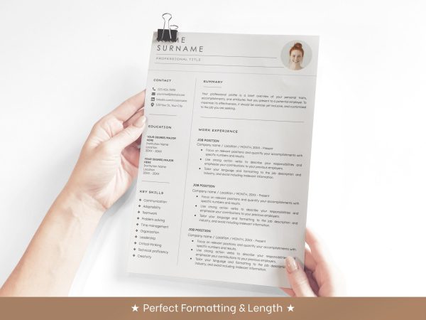 Computer Science Resume Resume for Developer ATS Friendly Tech Resume Template for Google Docs & Word Modern Minimalist Resume - Image 4