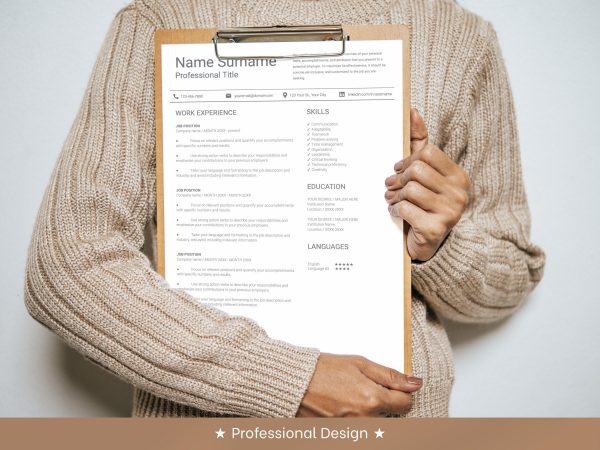 Executive Resume Template for Google Docs Word Resume with Cover Letter Professional CV Template for Google Docs Project Manager - Image 6