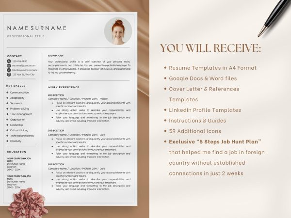 Esthetician Resume Template - Elite Skin Care Expert Design for Google Docs & Word - Image 2