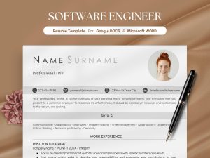 Software Engineer Resume Software Developer Resume ATS Friendly Technology Resume Template Web Developer Resume Internship Resume