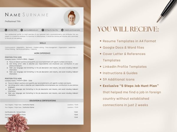Traditional Resume Template Google Docs – Timeless Design for a Classic Professional Look - Image 2